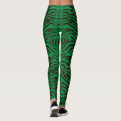 Groene zebraprint leggings (Achterkant)