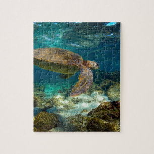 Groene zee onderwater Galapagos Legpuzzel