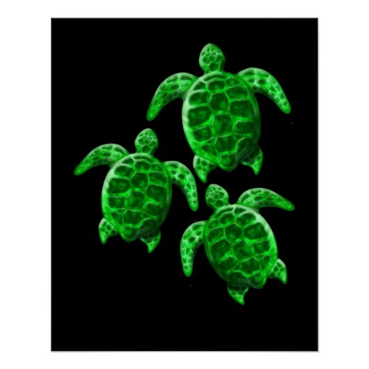 Groene Zee Perfect Poster (Voorkant)