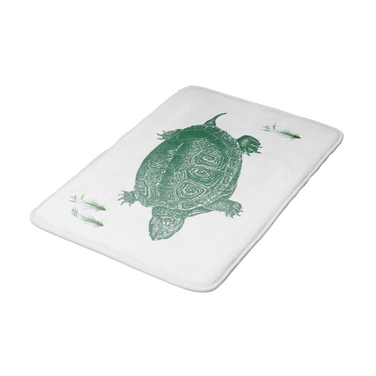 Groene Zee Turtle Badmat (Gekanteld)