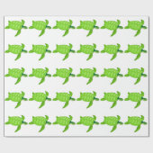 Groene Zee Turtle Cadeaupapier (Vlak)