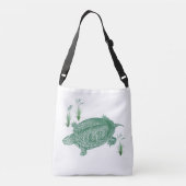 Groene Zee Turtle Crossbody Tas (Achterkant)