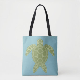 Groene Zee Turtle Draagtas