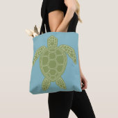 Groene Zee Turtle Draagtas (Dichtbij)