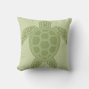 Groene Zee Turtle Kussen