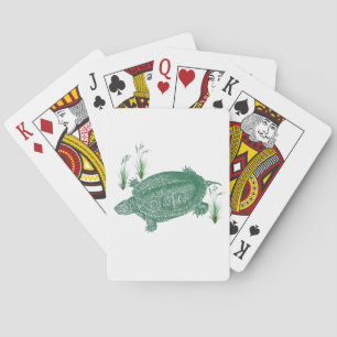 Groene Zee Turtle Pokerkaarten