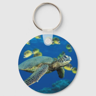 Groene Zee Turtle Sleutelhanger