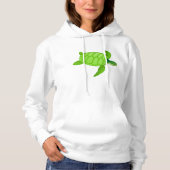 Groene Zee Turtle Vrouwen Hoodie (Voorkant)