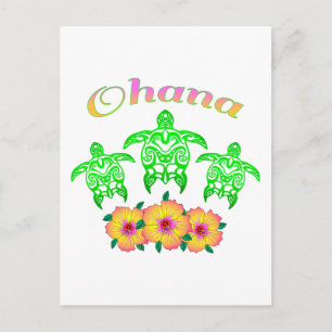 Groene Zee Turtles Hawaiian Ohana Briefkaart