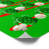 Groene Zeeen kerstbomen Poster (Hoek)