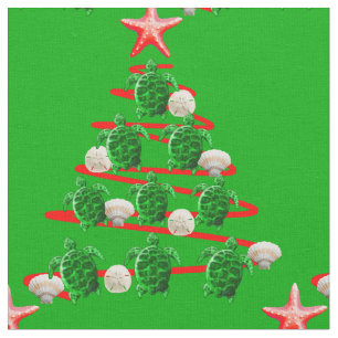 Groene Zeeen kerstbomen Stof