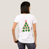 Groene Zeeen kerstbomen T-shirt (Achterkant volledig)