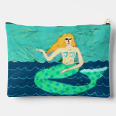 Groene Zeemeermin Abstract schilderij Etui (Achterkant)