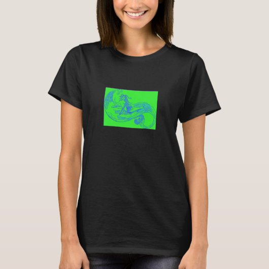 groene zeemeermin t-shirt (Voorkant)