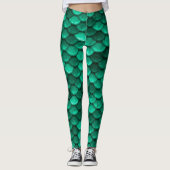 Groene zeemeerminnen leggings (Voorkant)