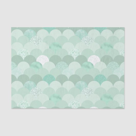 Groene zeemeerminstallaties tissuepapier (Voorkant)