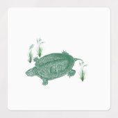 Groene zeeschildpad labels (Design 2)