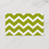 Groene Zig Zag Chevron Patroon Bellen Kaarten (Achterkant)