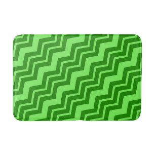 Groene Zig Zag Chevron Patroon Ontwerp Badmat