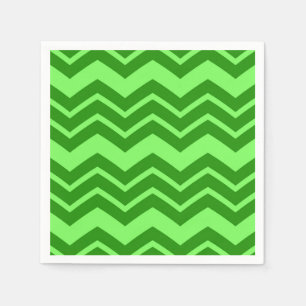 Groene Zig Zag Chevron Patroon Ontwerp Servet