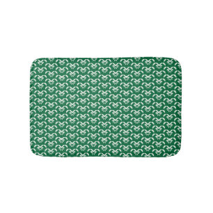 Groene zigzag badmat
