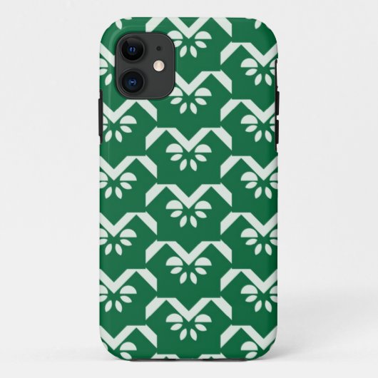 Groene zigzag Case-Mate iPhone case (Achterkant)