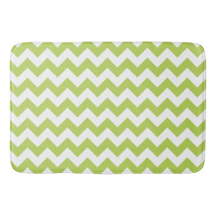 Groene zigzag, Groene Chevron, Geometrisch Patroon Badmat