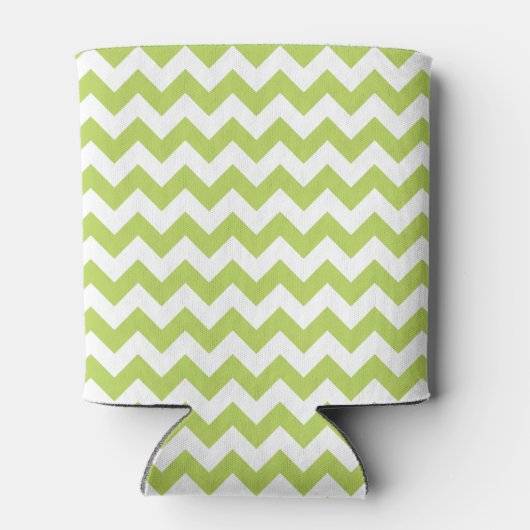 Groene zigzag, Groene Chevron, Geometrisch Patroon Blikjeskoeler (Achterkant)
