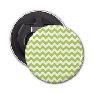 Groene zigzag, Groene Chevron, Geometrisch Patroon Button Flesopener
