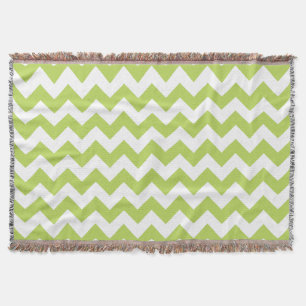 Groene zigzag, Groene Chevron, Geometrisch Patroon Deken