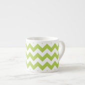 Groene zigzag, Groene Chevron, Geometrisch Patroon Espresso Kop (Voorkant rechts)