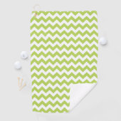 Groene zigzag, Groene Chevron, Geometrisch Patroon Golfhanddoek (Insitu)