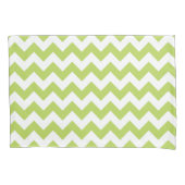 Groene zigzag, Groene Chevron, Geometrisch Patroon Kussensloop (Voorkant)