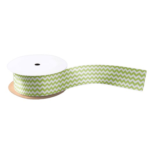 Groene zigzag, Groene Chevron, Geometrisch Patroon Lint (Spoel)