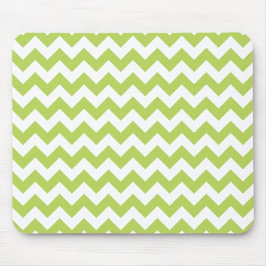 Groene zigzag, Groene Chevron, Geometrisch Patroon Muismat (Voorkant)