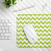 Groene zigzag, Groene Chevron, Geometrisch Patroon Muismat