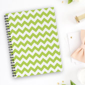 Groene zigzag, Groene Chevron, Geometrisch Patroon Notitieboek