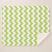 Groene zigzag, Groene Chevron, Geometrisch Patroon Sherpa Deken (Voorkant (horizontaal))