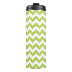 Groene zigzag, Groene Chevron, Geometrisch Patroon Thermosbeker