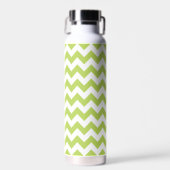 Groene zigzag, Groene Chevron, Geometrisch Patroon Waterfles (Voorkant)