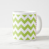 Groene zigzag, Groene Chevron, Jouw naam Extra Grote Beker (Voorkant rechts)