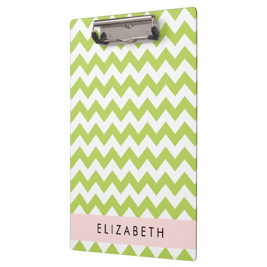 Groene zigzag, Groene Chevron, Jouw naam Klembord (Links)