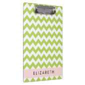 Groene zigzag, Groene Chevron, Jouw naam Klembord (Rechts)