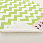 Groene zigzag, Groene Chevron, Jouw naam Sherpa Deken (3/4)