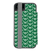 Groene zigzag incipio iPhone portemonnee hoesje (Agenda Achterkant)