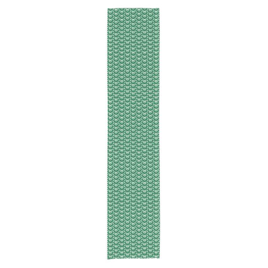 Groene zigzag korte tafelloper (Voorkant)