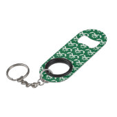 Groene zigzag mini flessenopener (Voorkant Gekanteld)