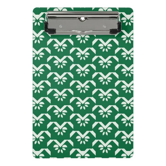 Groene zigzag mini klembord (Voorkant)