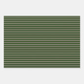 Groene & Zilveren Kerstmis Inpakpapier Vel (Voorkant)