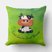 Groene Zoete Glimlachen - Kussenhoes Zoete Dromen Kussen (Voorkant)